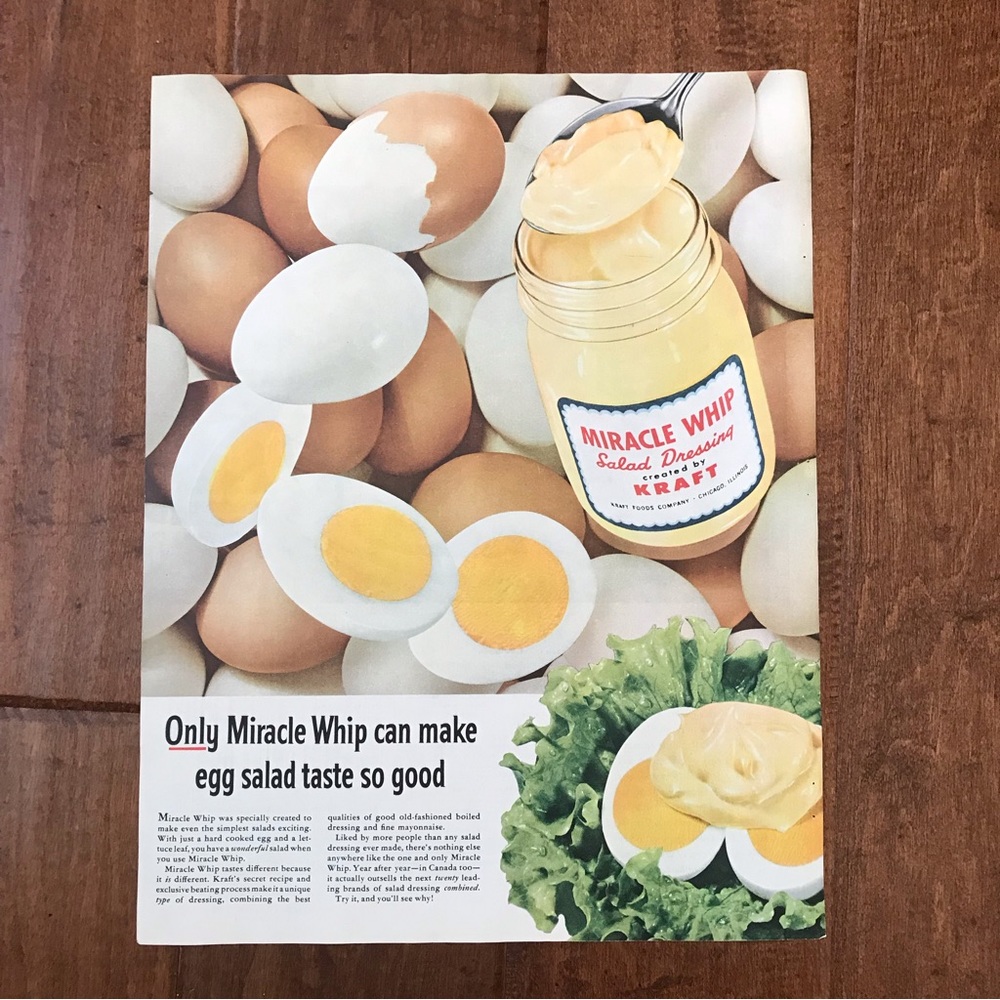 Vintage miracle whip advertisement